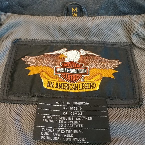 Women's Medium M Harley-Davidson Leather Jacket Embroidered - Picture 7 of 9